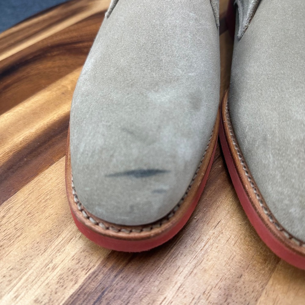 E.T. Wright Masters Collection Tan Suede Red Brick Sole Derby Shoes 12AA England - Picture 5 of 13